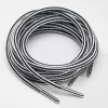 tieme-up Round shoelaces black-white with stripes