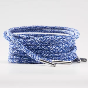 tieme-up Round shoelaces blue ethnik