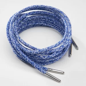 tieme-up Round shoelaces blue ethnik