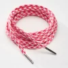 tieme-up Round shoelaces Fuschia with pattern
