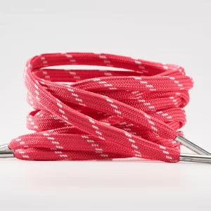 tieme-up Flat shoelaces fuschia with dots