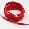 tieme-up Flat shoelaces red with metallic effect