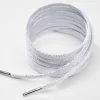 tieme-up Flat shoelaces white with metallic effect