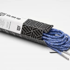 tieme-up Round shoelaces blue ethnik