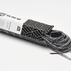 tieme-up Round shoelaces balck ethnik