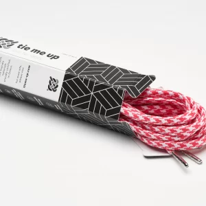 tieme-up Round shoelaces Fuschia with pattern