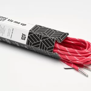 tieme-up Flat shoelaces fuschia with dots